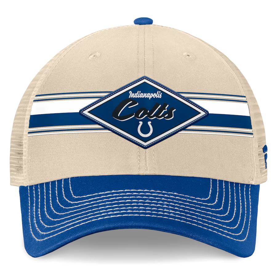 Indianapolis Colts Shop – Discover men8217s fanatics naturalroyal indianapolis colts diamond stripe trucker adjustable hat for Every Fan